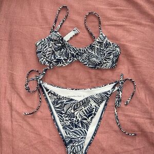 Abercrombie & Fitch Navy and White Bikini